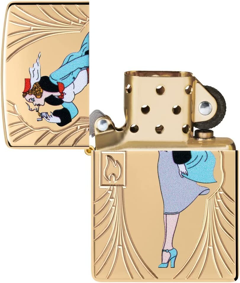 GARNI 女性の顔エンブレム zippo GARNI 女性の顔エンブレム zippo