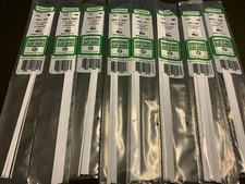 14" Evergreen Styrene Plastic .040" Rectangle Strip Assortment 80 pieces 8 pks