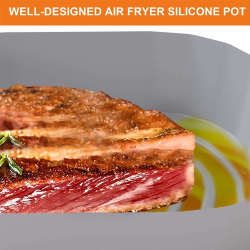 Rectangle Air Fryer Silicone Pot Basket Liners Non-Stick Safe Oven Baking Tray - Picture 6 of 11
