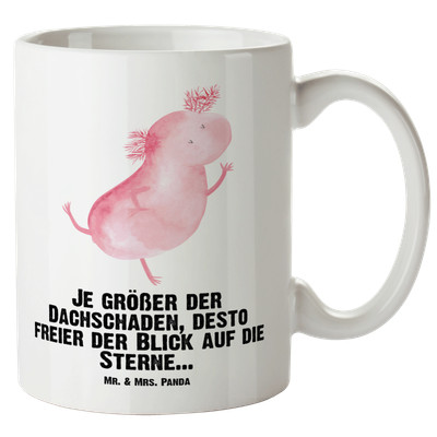 XL Tasse Axolotl tanzt - Geschenk Molch spülmaschinenfest Sterne Hüpfen Lurch