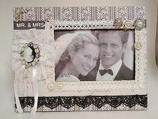 Wedding picture frame photo frame holds 4X6 photo NIB free shipping