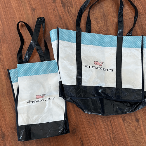 2 Vineyard Vines reusable tote large small - Picture 2 of 4