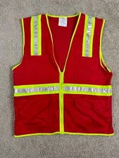 Protective Industrial Products Vest Mens Medium 300-1000-RD Reflective Orange