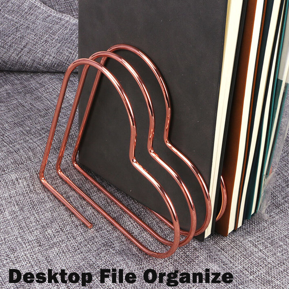 Heart Shape Wrought Iron Book Holder For Desk Decorations Magazine