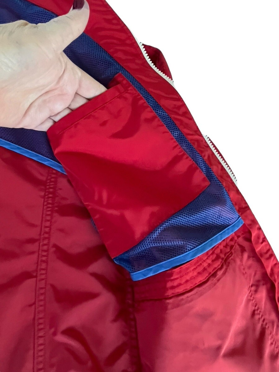 Banana Republic Men's SZ M Four-Pocket Nylon Jacket Red Full