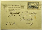 1935 FDC France Inaugural Voyage SS Normandie Le Havre to NYC (Berkeley CA)