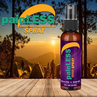 Pain-LESS Spray -All Natural, Fast Acting, Odorless, Greaseless Therapy for Pain