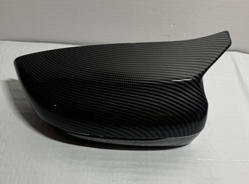 Carbon Fiber Print Side Mirror Cover Replacement Caps Fits 19-24 G20 320i 330i - Picture 7 of 10