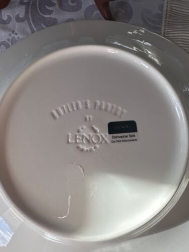 3 Lenox Butler's Pantry Ivory Dinner Plates Embossed Rim Beaded Edge - Picture 2 of 2
