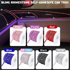 Roll Of Car Diy Interior Exterior Decoration Rhinestone Strips Ribbon Shiny Gift