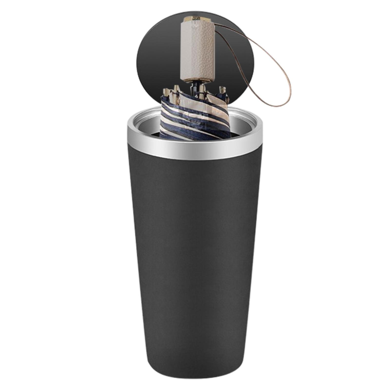 Car Mini Trash Can 800ml Cup Holder Trash Bin Leak-proof Blocking Waterproof