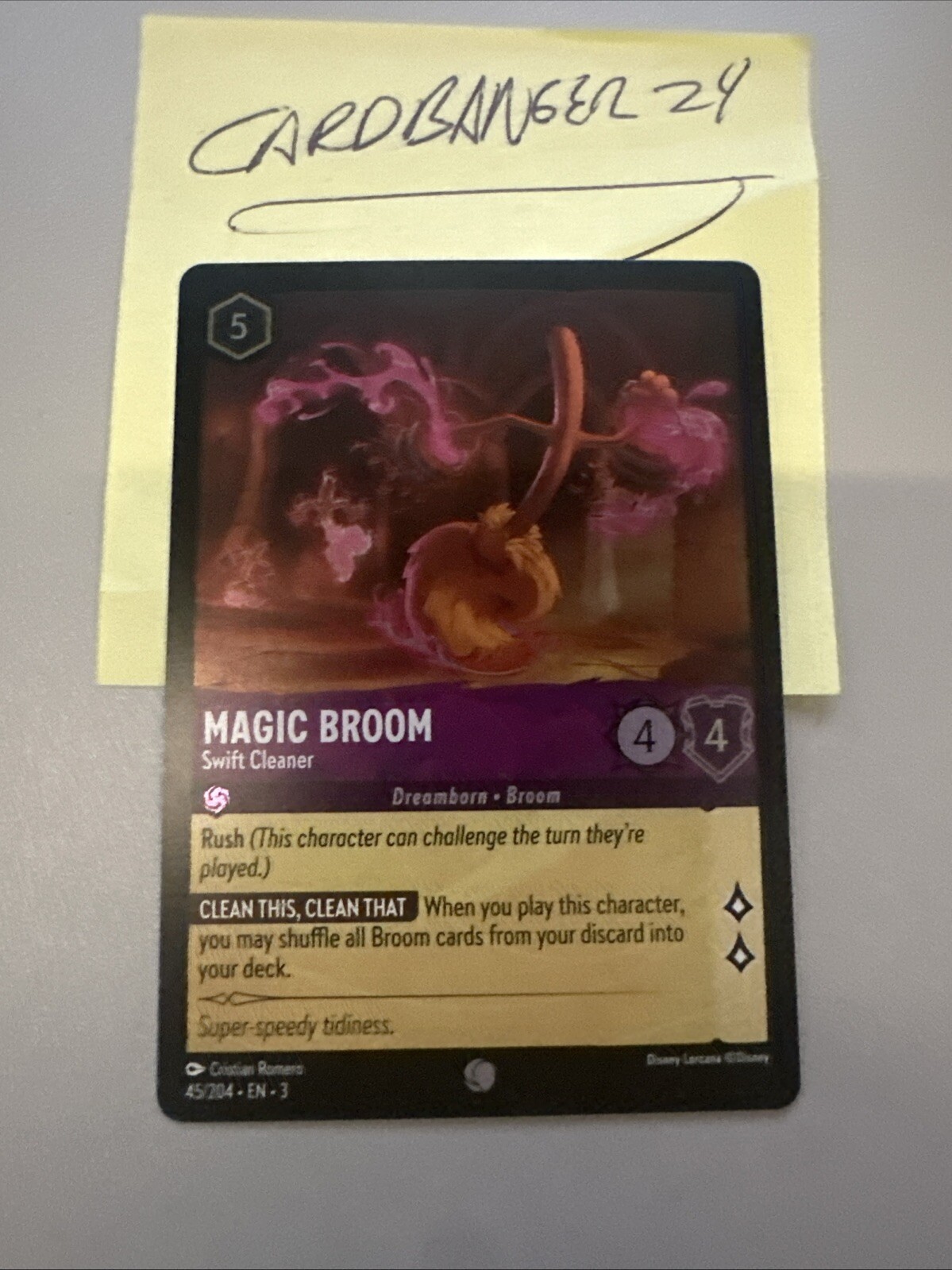 Magic Broom 45/204 Cold Foil Disney Lorcana Inklands NM