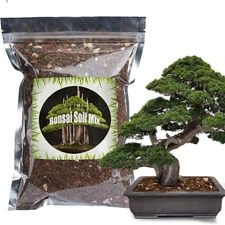 Bonsai Soil Mix Ready to Use (1qt), Premium Fast Draining Organic All Purpose Po
