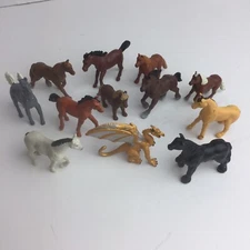 11 Horses Safari Ltd & Drako Dragon Preowned Approx 2.5” Lengths Lot