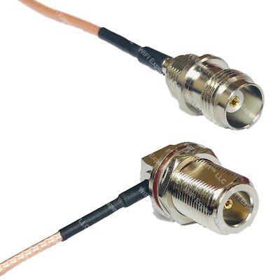 RG316 TNC FEMALE to N Female Bulkhead Angle RF Cable Rapid-SHIP LOT