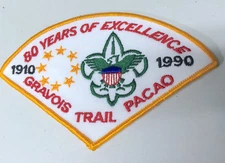 VTG BSA Boy Scouts St. Louis Area Gravois 1990 80 Years Pacao Patch