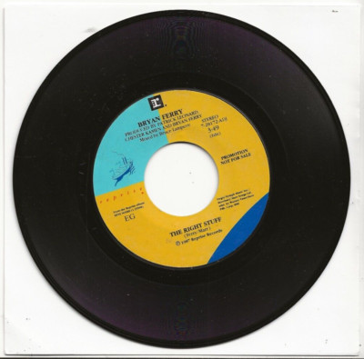BRYAN FERRY ROXY MUSIC THE RIGHT STUFF USA PROMO-ONLY SINGLE, MINT CONDITION