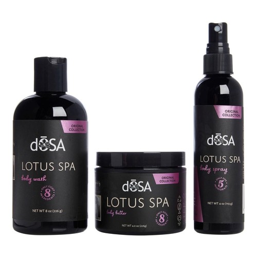 DOSA Naturals Lotus Spa 3-Step Wash,Butter,Oil Pamper & Polish Self Care Bundle - Picture 8 of 9