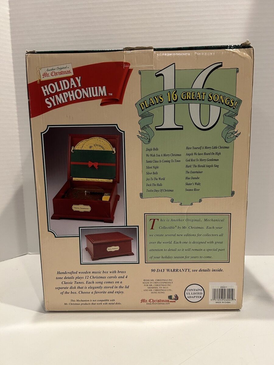 Vintage Mr Christmas Holiday Symphonium Music Box With 16 Vintage Mr Christmas Holiday Symphonium Music Box With 16