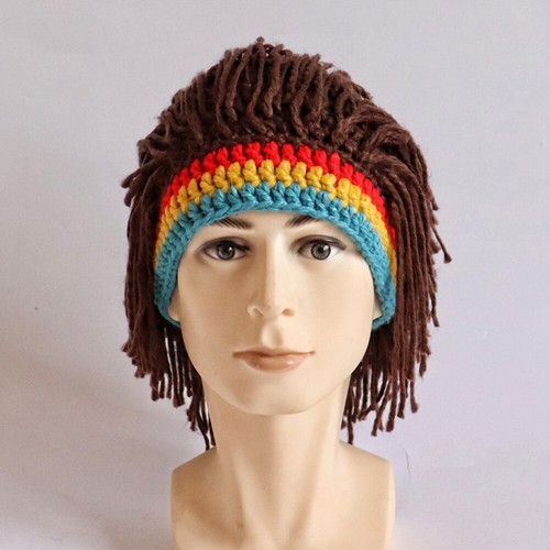 Rasta Jamaica Gorro Reggae Sombrero Jamaicano Tejido Peluca Rastas Rastas Hombres Mujeres - Imagen 4 de 17