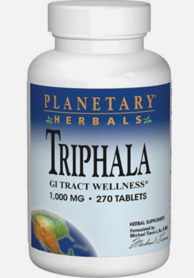 Planetary Herbals Triphala 1,000 mg 270 Tabs