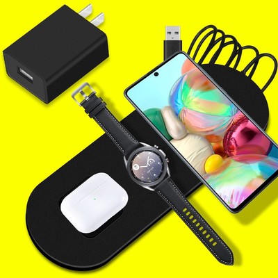 Multi Function 3in1 Wireless Charger Pad + USB Power Adapter f OnePlus 10 Pro 5G