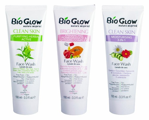 BIO GLOW CLEAN SKIN PURIFYING VEGAN HERBAL/MOISTURISING FACE WASH