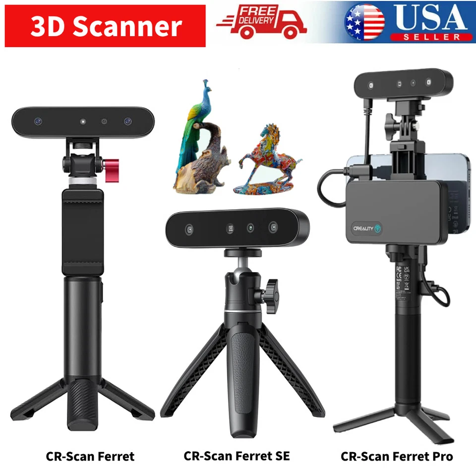 Creality 3D Scanner CR-Scan Ferret/SE/Pro for 3D Printing 0.1mm Accuracy LOT - Image 2 of 4