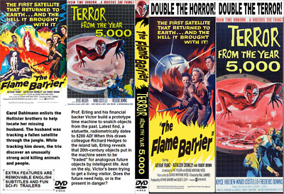 THE FLAME BARRIER & TERROR FROM THE YEAR 5000 ULTRA RARE DOUBLE FEATURE ON DVD-R