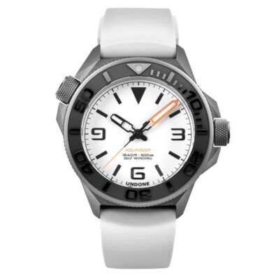 UNDONE AQUALUME Automatic Titanium Silicone White Full Lume Men's Watch
