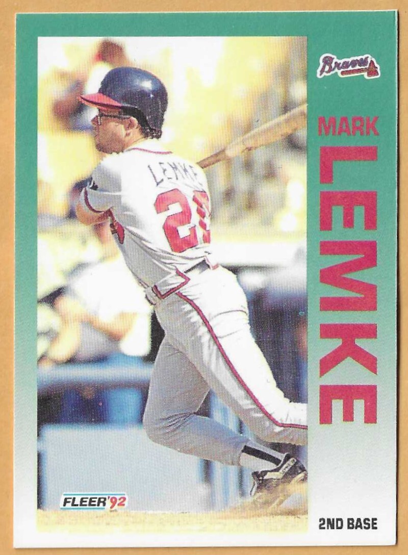 MARK LEMKE ATLANTA BRAVES #362 - FLEER NM-MT 1992