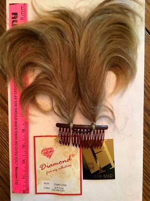 DMH706 100% REAL HUMAN HAIR 2 Bendable 5 WIRES 4  Hair UP-DO BLONDE BROWN 8T124