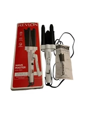 Revlon 3 Barrel Jumbo Heat Iron Ceramic Hair Waver Styler Swivel Cord Blk RV084