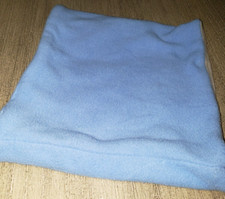 men women REVERSIBLE NECK FLEECE WARMER blue gray ONE SIZE FITS MOST