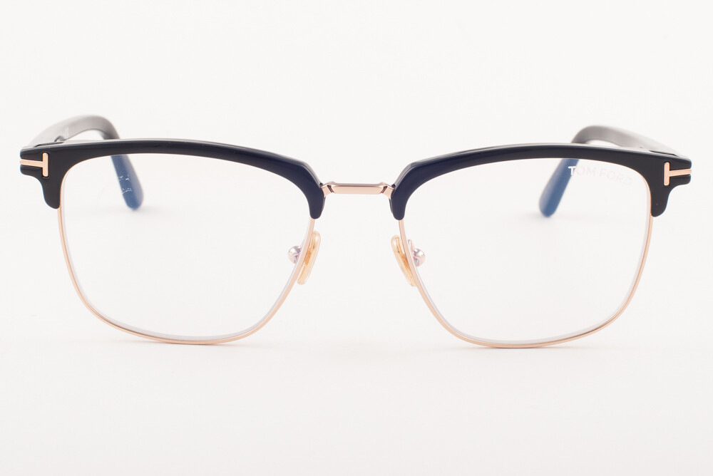 Tom Ford 5683 B 001 Shiny Black Gold / Blue Block Eyeglasses Tom Ford 5683 B 001 Shiny Black Gold / Blue Block Eyeglasses