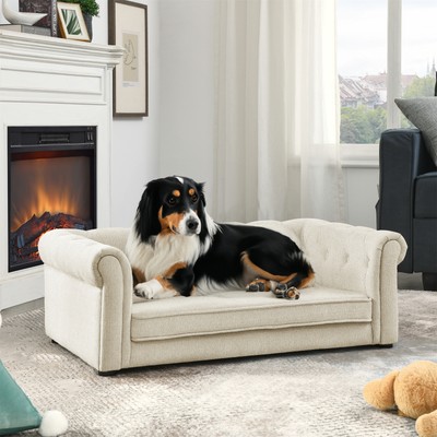 NEW-Elegant Rectangle Pet Bed for Medium and Large Dogs,Durable Elevated Dog