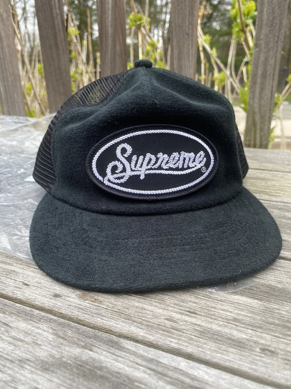 Chapeau SnapBack Supreme Terry Mesh Back 5 panneaux noir