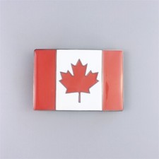 Enamel Leaf Canada Flag Vintage Belt Buckle Boucle de Ceinture also Stock in US