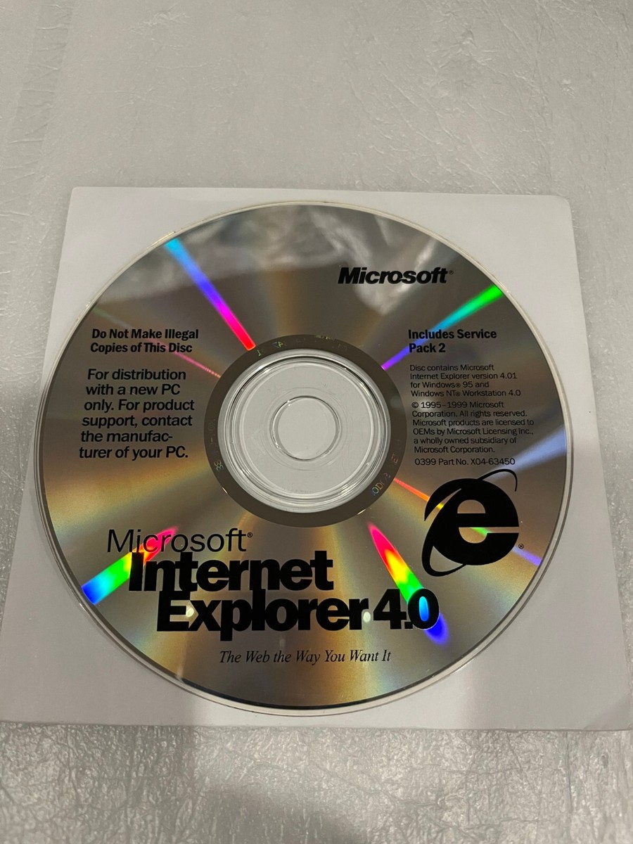 Microsoft Internet Explorer 4.0 - Includes Service Pack 2 CD