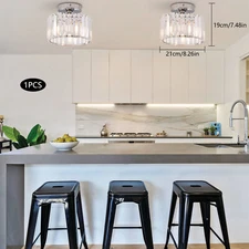 Modern Chandelier Light Crystal Ceiling Light Fixture Flush Mount Ceiling Lamp