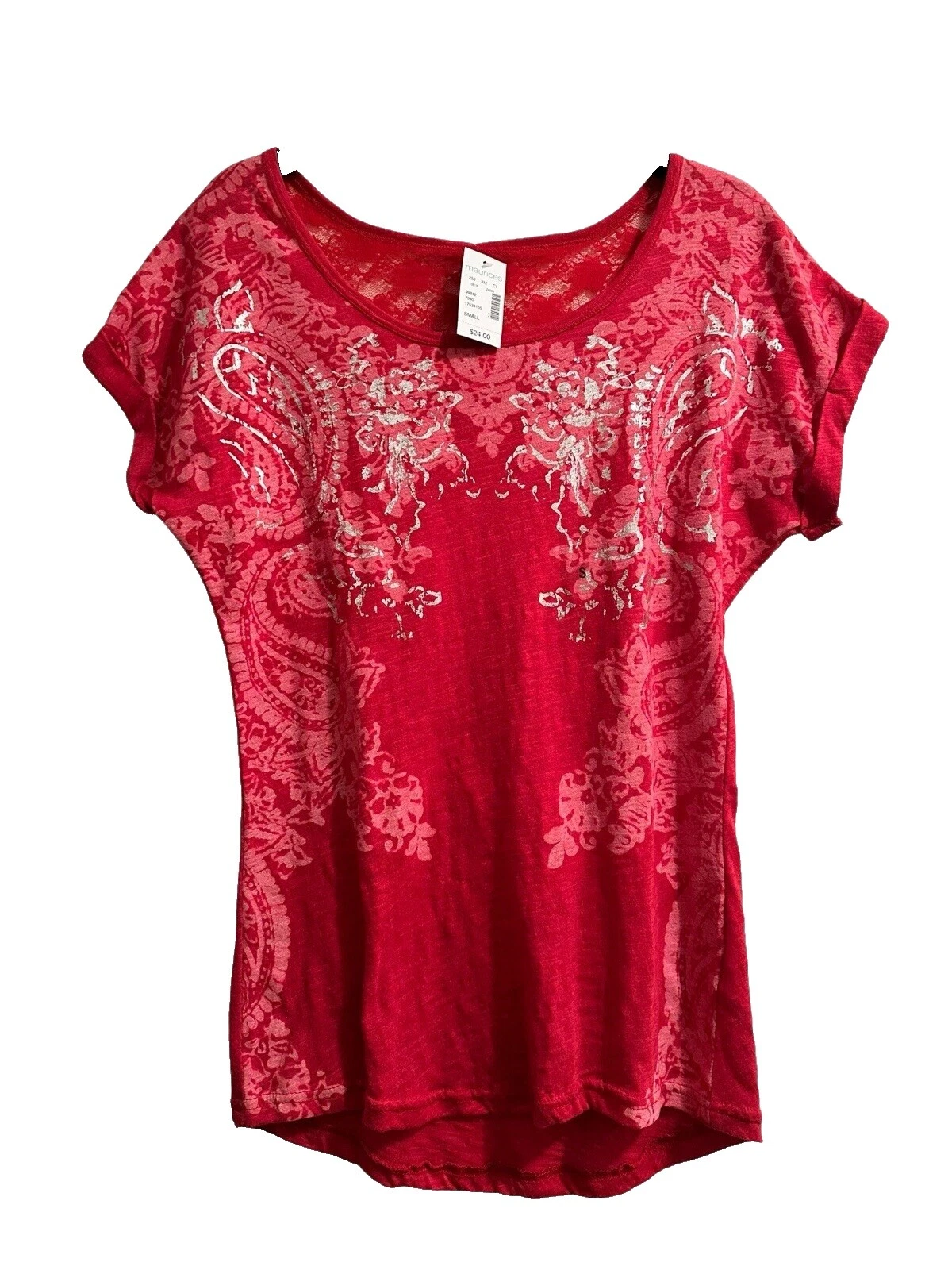 Nylon Paisley Tops para mujer
