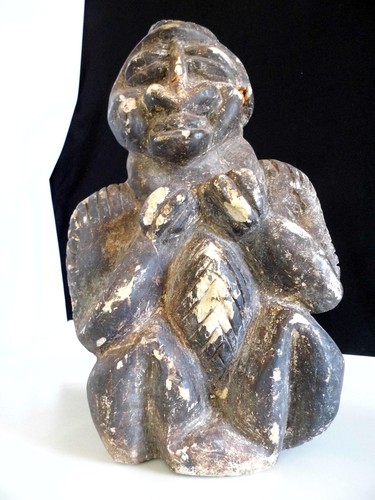 ANTIKE SKULPTUR 18. JAHRHUNDERT SEHR SELTENE AFRIKANISCHE KUNST AUS KISSI STEIN GUINEA - Bild 3 von 9