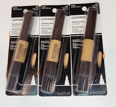 Covergirl Trublend It's Lit Brightening Concealer Pen 400 Medium - Lot of 3
