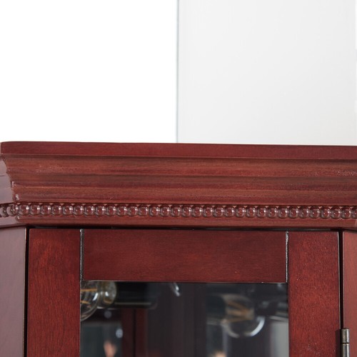 Corner Curio Cabinet Floor Standing Display Cabinet with Tempered Glass Shelves - Picture 12 of 17