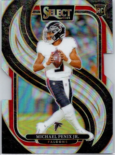 2024 Panini Select Silver Prizm Die Cut #110 Michael Penix Jr. RC Falcons
