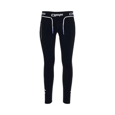 OFF-WHITE C/O Virgil Abloh Active Leggings Black White Logo Pants Medium M - Image 1 of 4