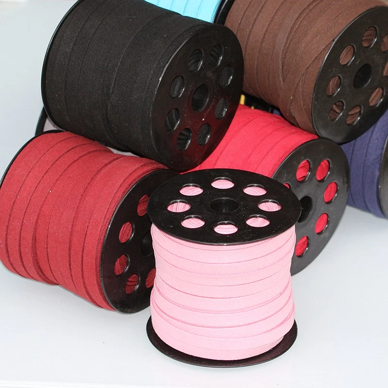 Cuerda de gamuza hágalo usted mismo de 8 mm cuerda de piel de ciervo cuerda tejida para pulsera collar joyería Foto 2 de 4