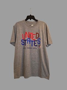 T-shirt Paris 2024 – Vinyle Blanc, Coton, Tailles XS à XXL, Neuf