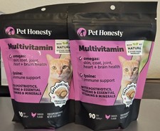 Pet Honesty Cat Multivitamin Chews Immune, Joint Support, Skin 2PK 180 Days