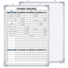 Lincia 24x18 Fitness Tracker Whiteboard Workout Calendar Home Gym Dry Erase Plan